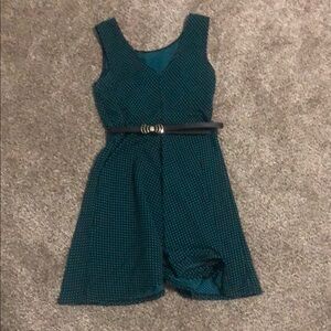 City Triangles Teal Sleeveless Mini Dress